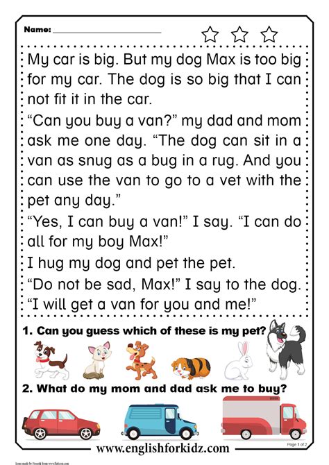 practice reading english short story.